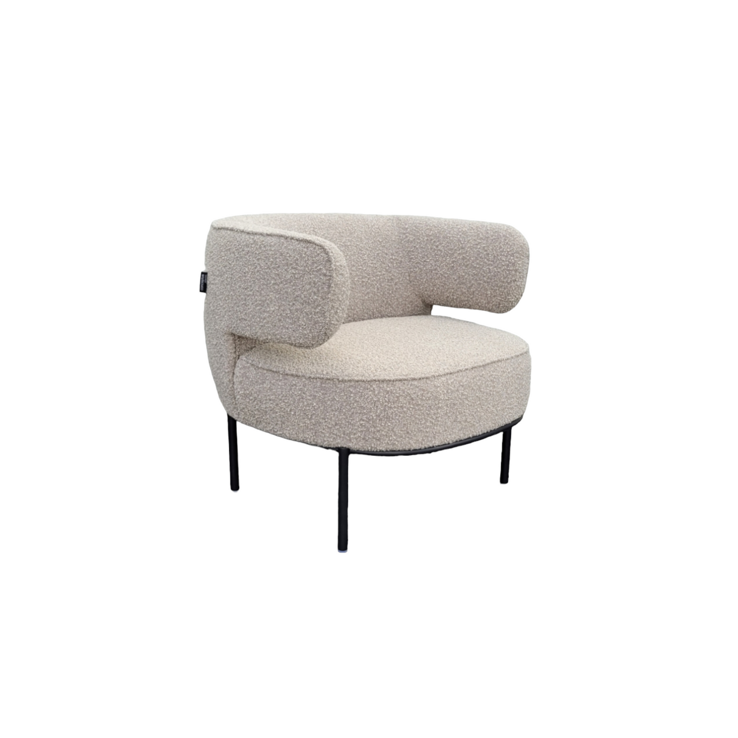 Fauteuil Pauline Beige-Gris Boucle