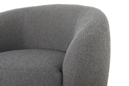 Fauteuil lounge Tortona gris boucle