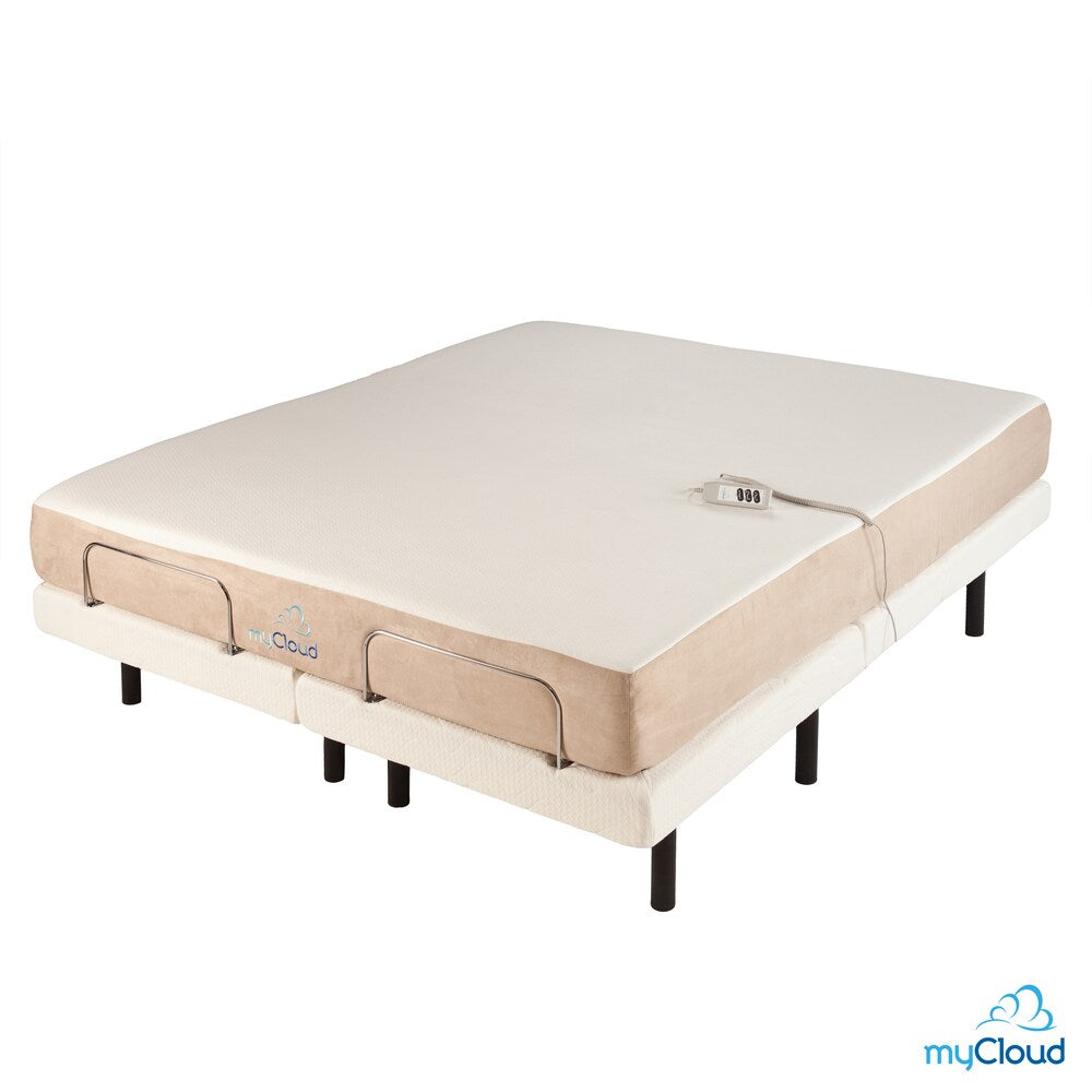 myCloud Adjustable Bed King-size with 10-inch Gel Infused Memory Foam Mattress
