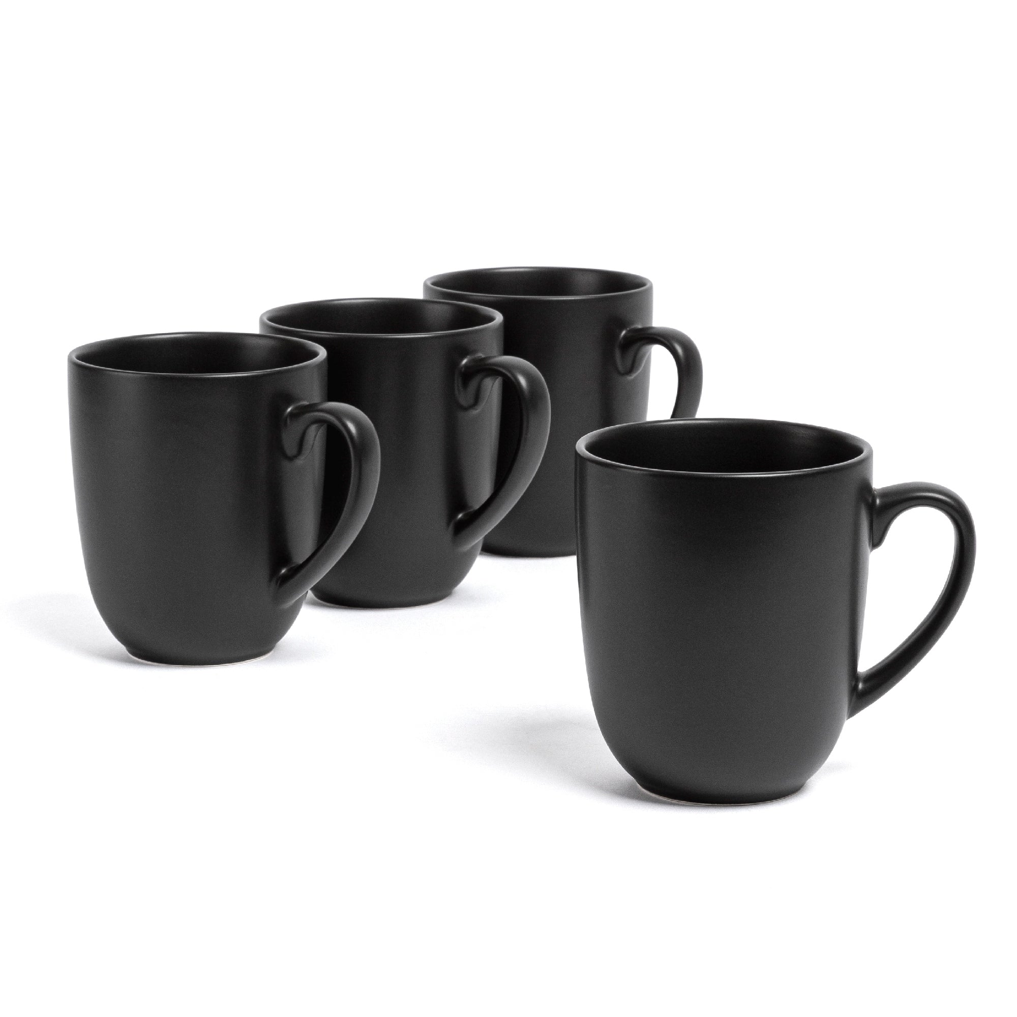 over&back Coupe 15oz Semi-Matte Stoneware Mugs, Set of 4
