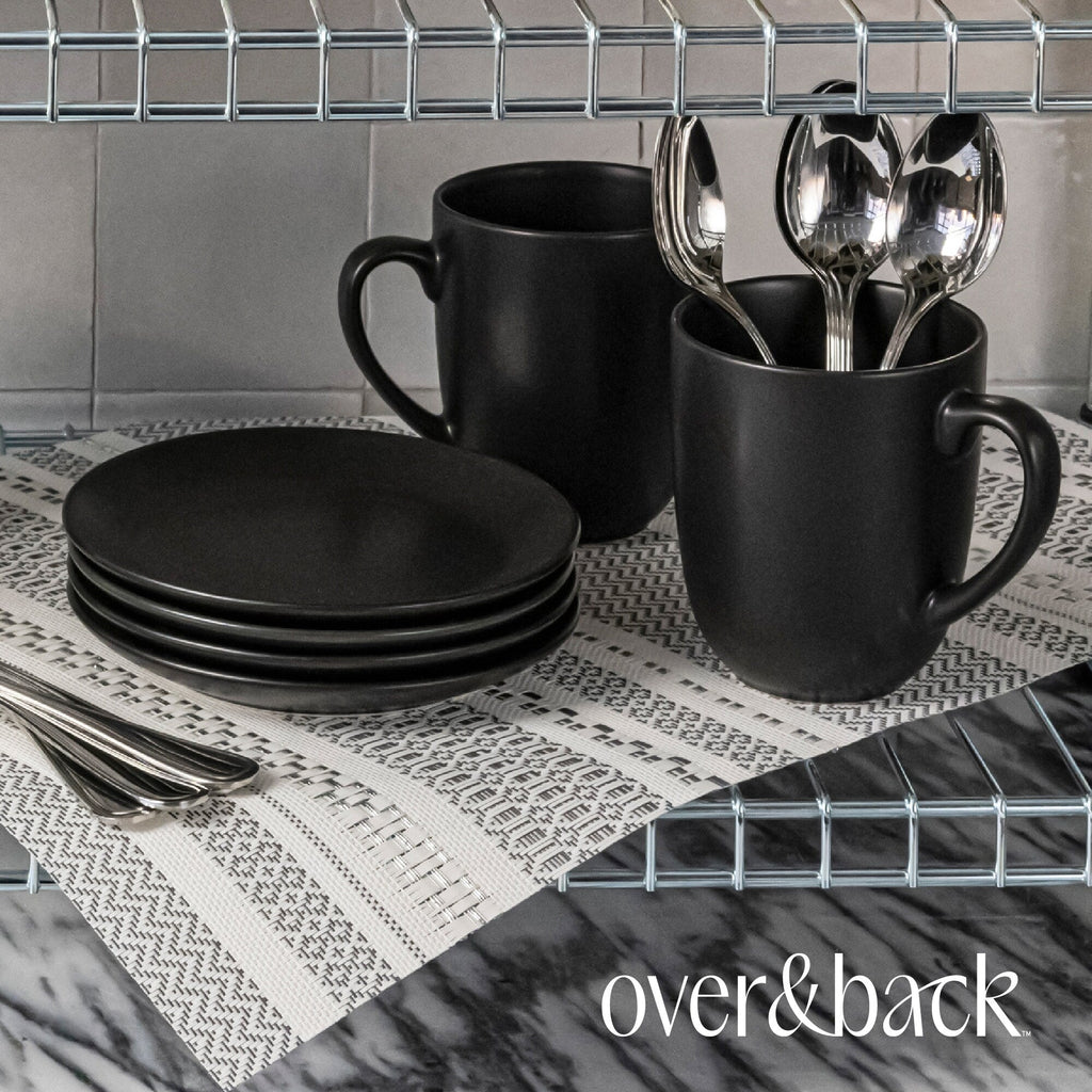 over&back Coupe 15oz Semi-Matte Stoneware Mugs, Set of 4
