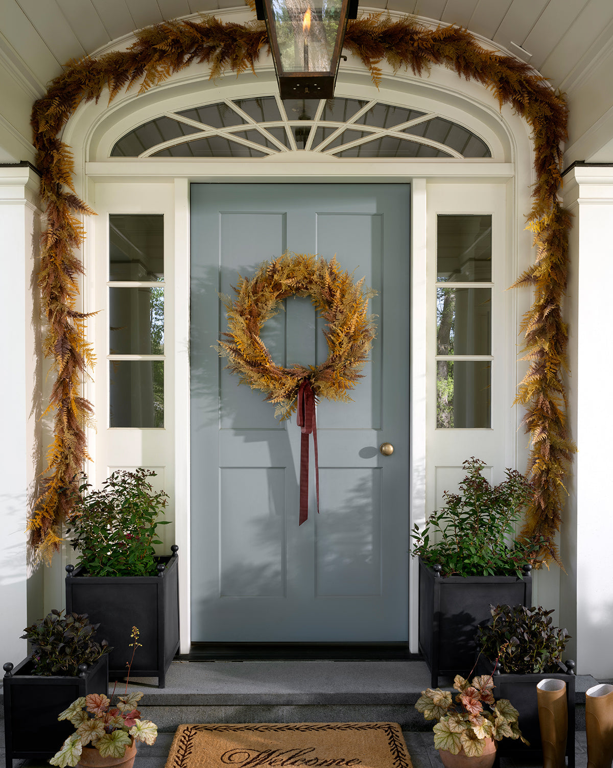 30 Faux Golden Fern Wreath