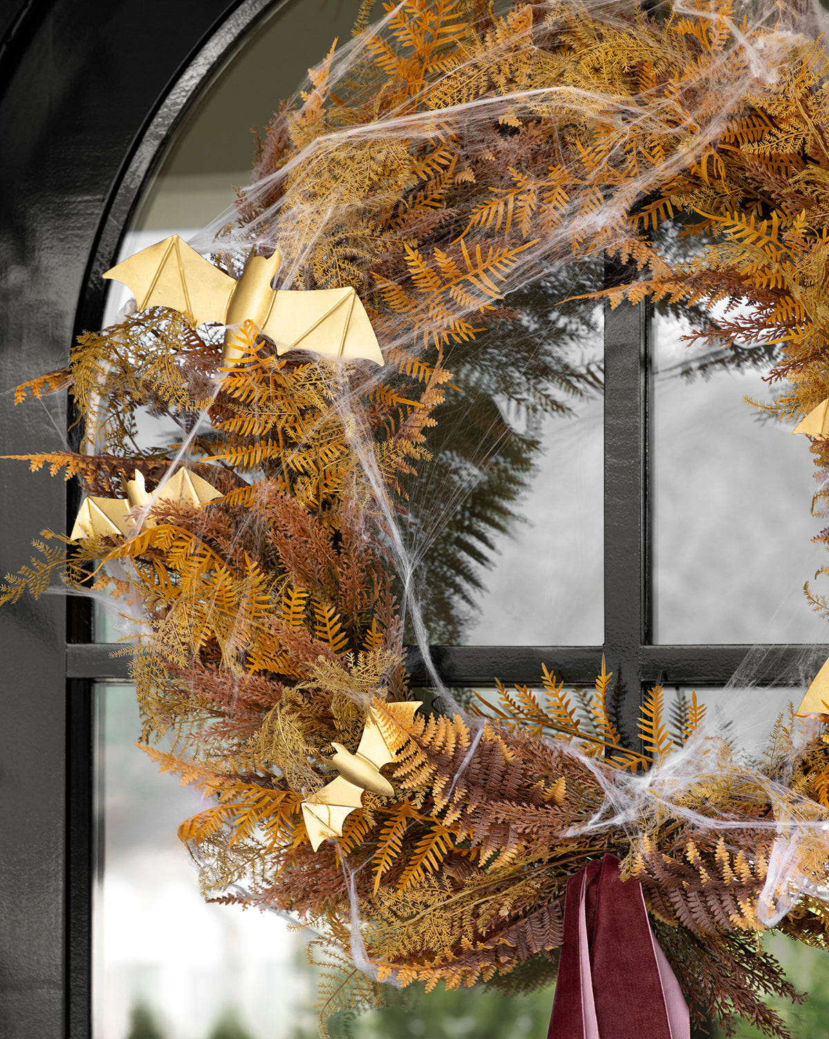30 Faux Golden Fern Wreath