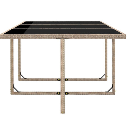 vidaXL Patio Furniture Set Outdoor Table and Chair Dining Set Poly Rattan