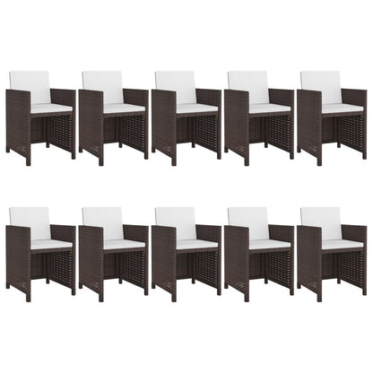 vidaXL Patio Furniture Set Outdoor Table and Chair Dining Set Poly Rattan