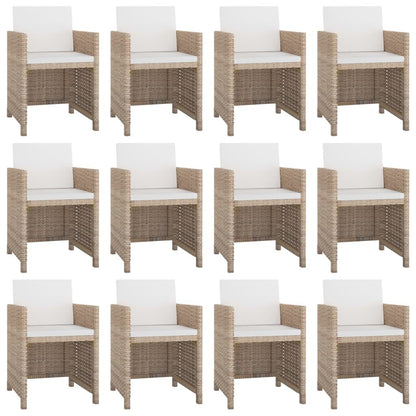 vidaXL Patio Furniture Set Outdoor Table and Chair Dining Set Poly Rattan