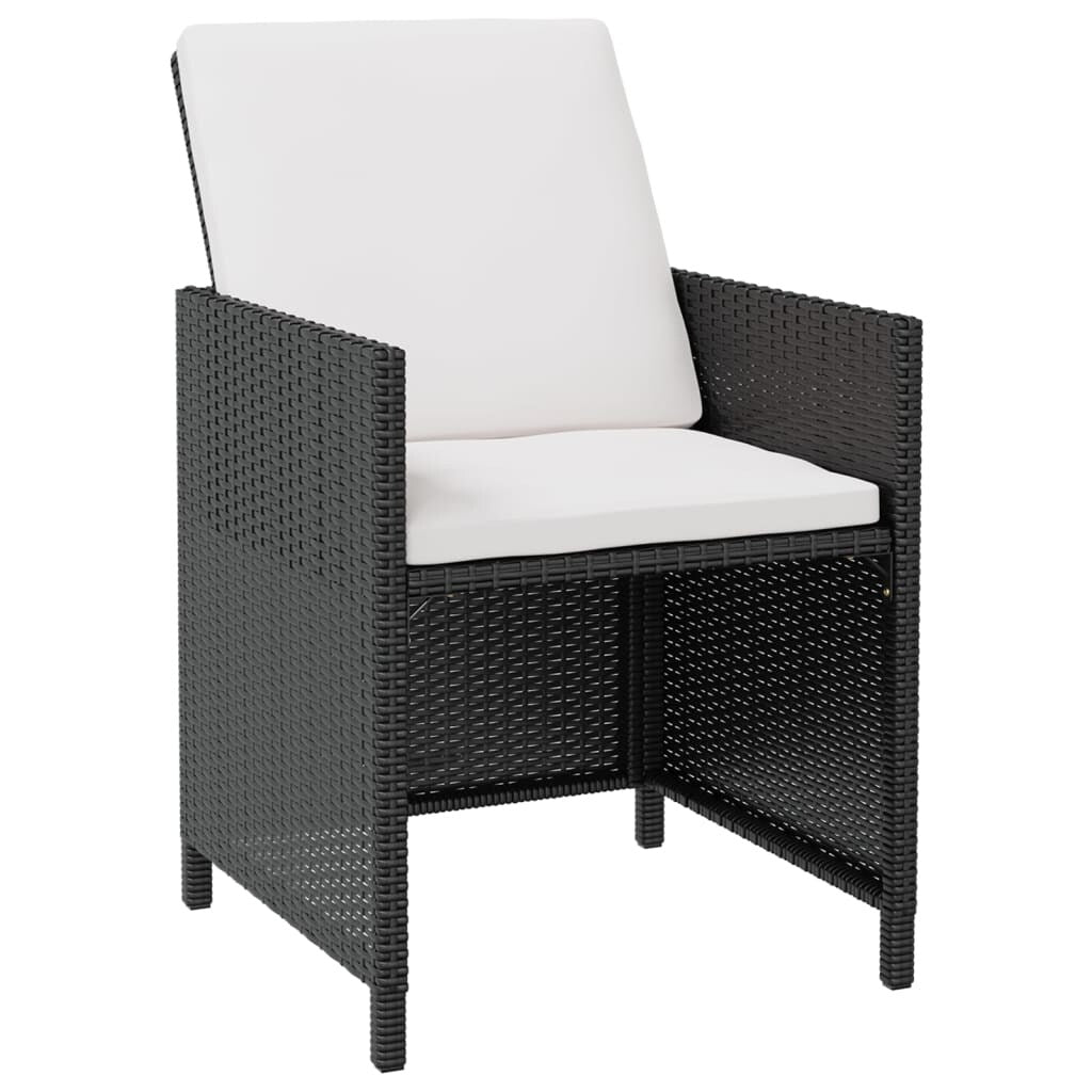 vidaXL Patio Furniture Set Outdoor Table and Chair Dining Set Poly Rattan