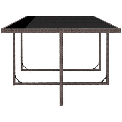 vidaXL Patio Furniture Set Outdoor Table and Chair Dining Set Poly Rattan