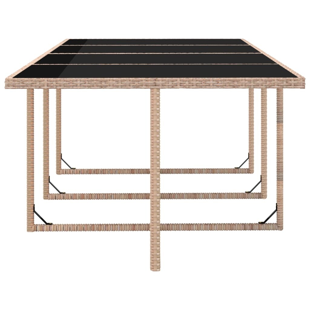 vidaXL Patio Furniture Set Outdoor Table and Chair Dining Set Poly Rattan