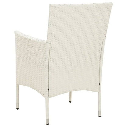 vidaXL Patio Chairs ll Weather Dining Single Chair with Cushions Poly Rattan